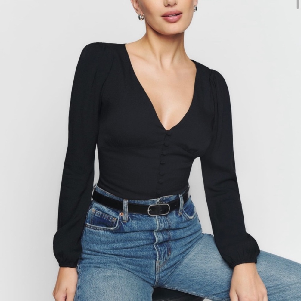 Reformation “Nell” top in black size small